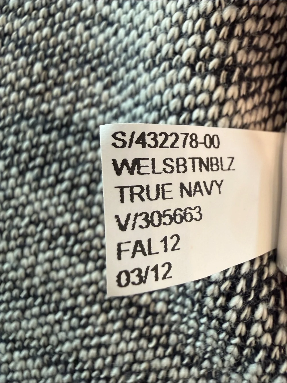 Banana Republic Navy Knit Blazer with Pink Trim